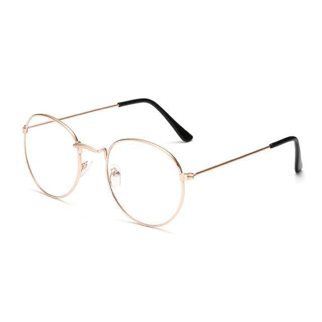 Stylish Reading Glasses With Metal Round Frame For Men & Women Blue Light Blocking Glasses for Women Men Round Metal Frame Clear Lens Computer Eyeglasses