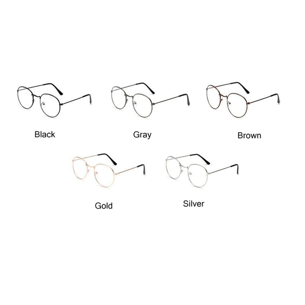 Stylish Reading Glasses With Metal Round Frame For Men & Women Blue Light Blocking Glasses for Women Men Round Metal Frame Clear Lens Computer Eyeglasses