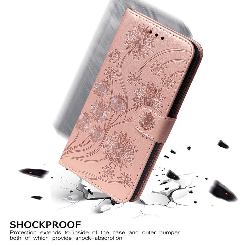 Stylish Wallet Flip Cover Embossing Credit Cards Slot Pockets PU Leather Wallet Cover For Xiaomi Redmi Note 9 7 8 Pro 9A 7A 9C 8T 6 Leather Flip Book Case For Red MI 11 Note 10 9T 5 9S Po co X3 NFC M3 M4 4X Cover
