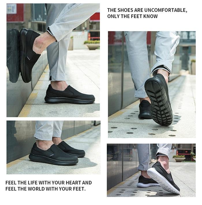 Summer Lightweight Men's Fashion Quality Breathable Outdoor Footwear Casual Ultra Lightweight Breathable Espadrilles Walking Shoes Non Slip Athletic Fashion Shoes