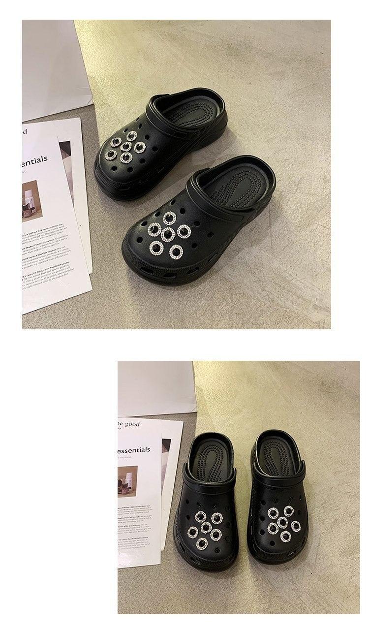 Summer Womens Platform Garden Shoes Clogs Outdoor Beach Slippers Clogs Slippers For Women’s Fashion Comfortable Slip On Slides Shoes For Everyday