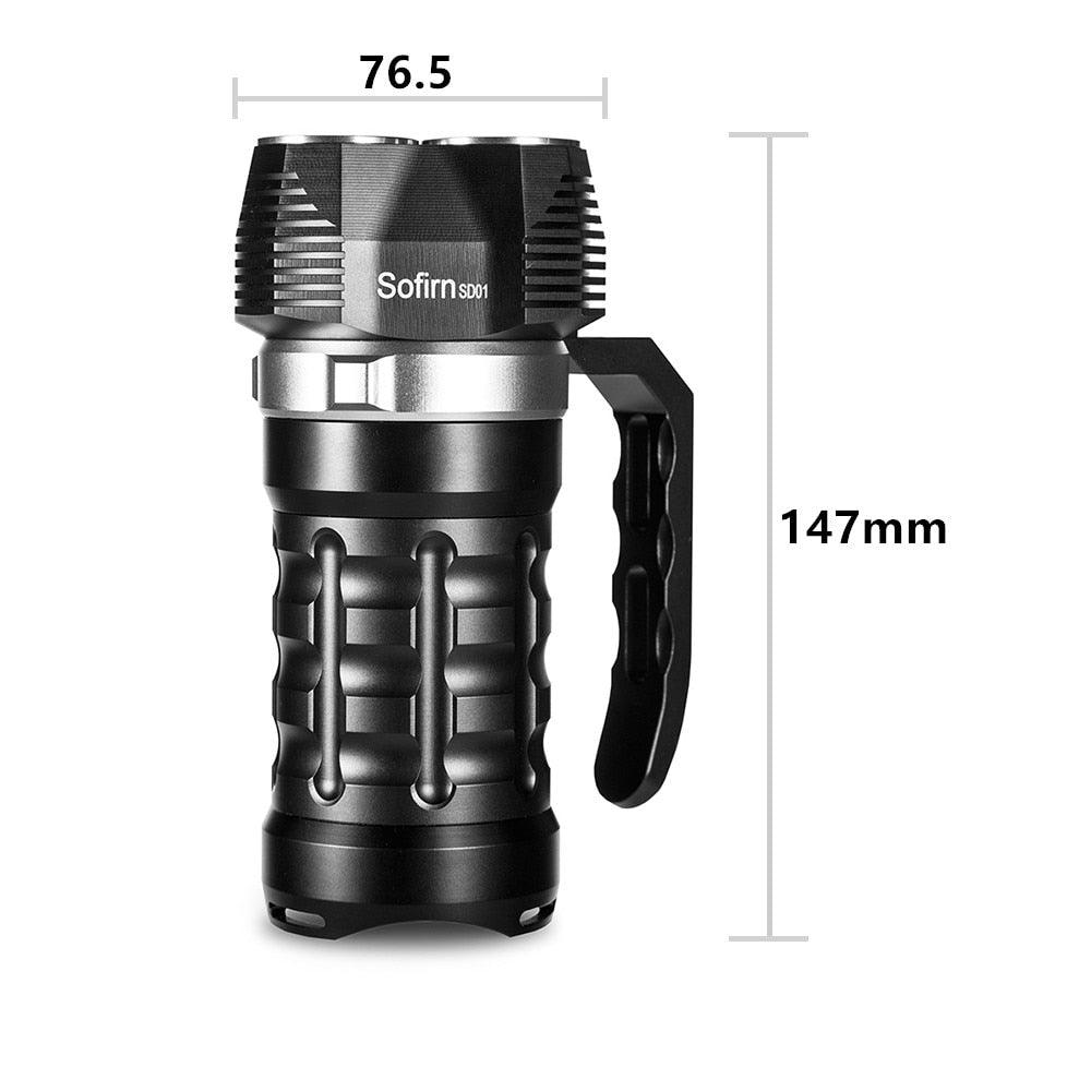 Super Bright High Lumen Underwater and Powerful Waterproof LED Torchlight with Magnetic Control Switch Diving Light Dive Flashlight For Camping Hiking Running Jogging Diving Household Use