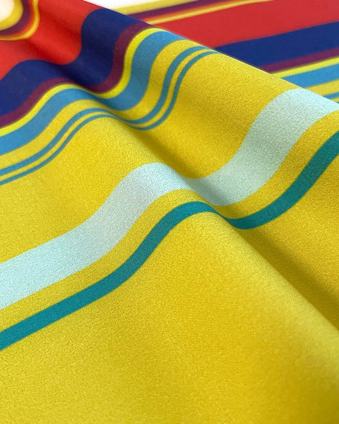Swim Shorts Red Yellow Horizontal Stripes