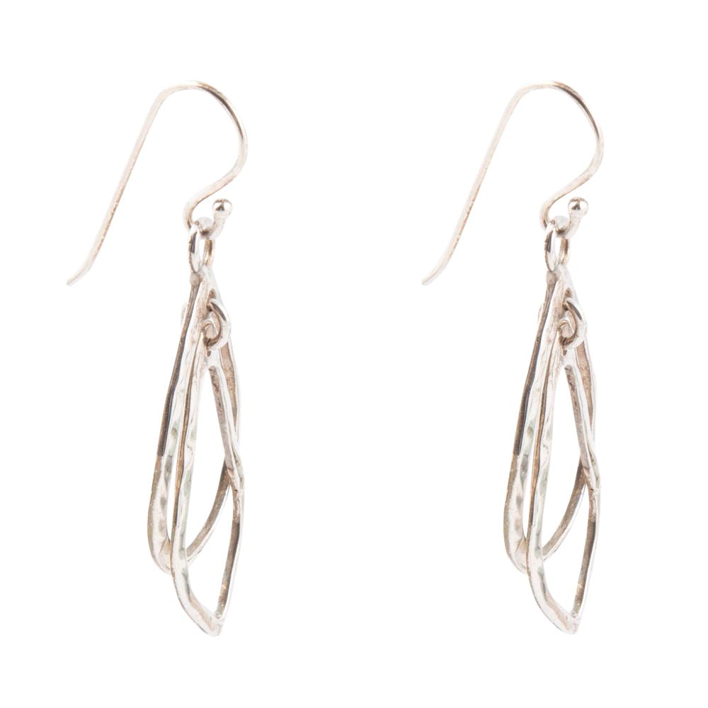 Swirled Sterling Silver Drop Earrings - ThisandThatShoppe