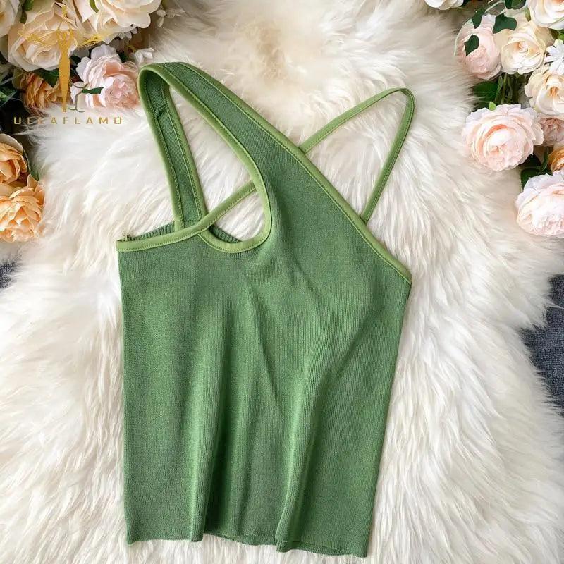 Top fashion cute women summer cross sleeveless crop top cute fashion styles classy top
