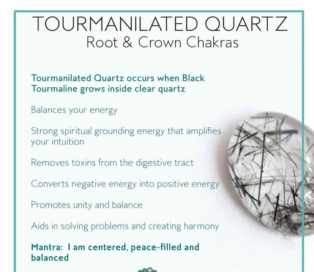 Bracelet extensible en quartz et tourmaline noire pour la guérison