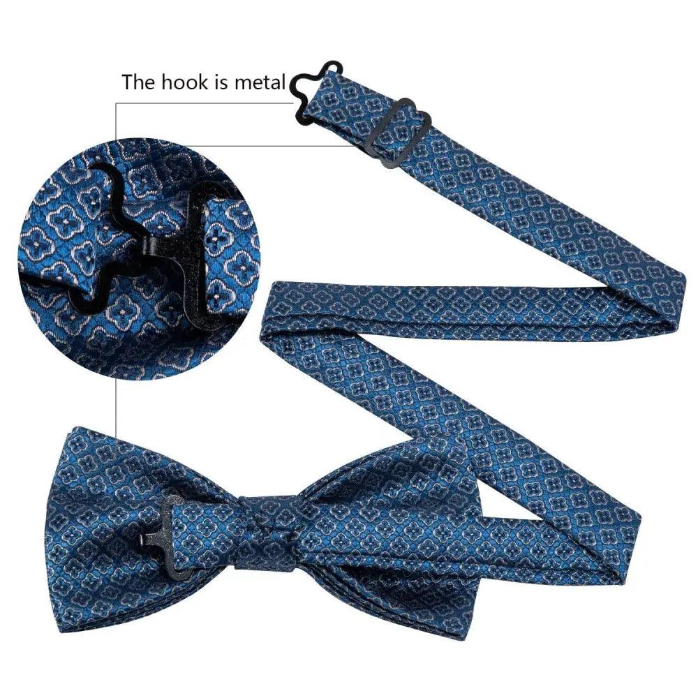 Trendy Patterned Silk Jacquard Plaid Bowtie With Pocket Square And Cufflinks Set For Men Unique Butterfly Party Wedding Casual Business Bowtie For Men