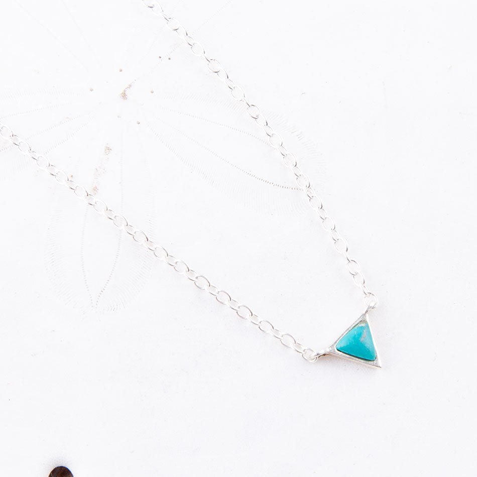 Trident Turquoise and Sterling Silver Necklace - ThisandThatShoppe