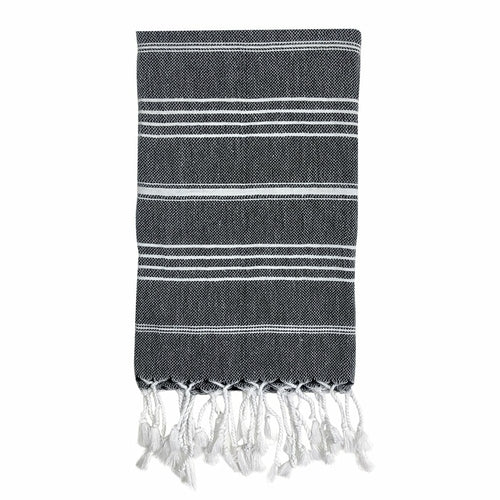 Türkisches Baumwoll-Handtuch 36x22 schnelltrocknend saugfähig Küche Bad mit Fransen, 6 Farben