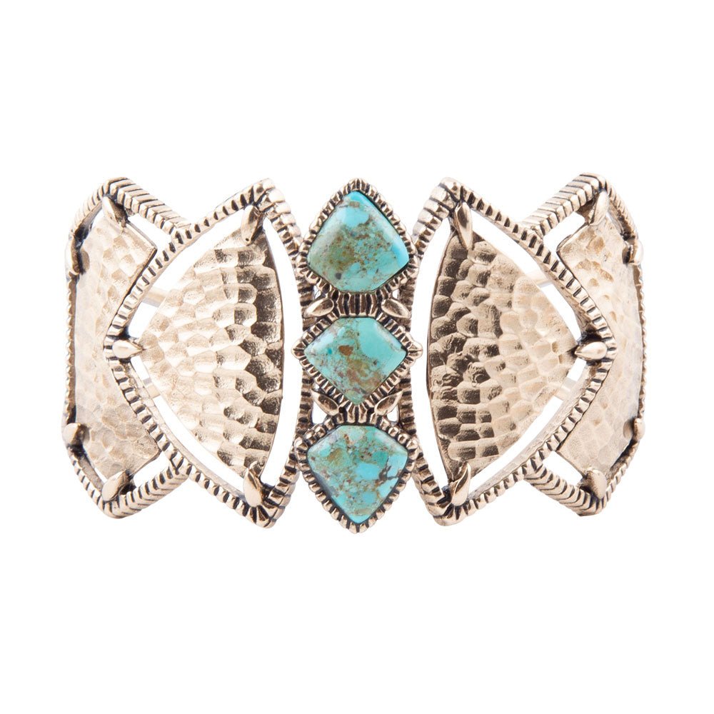 Turquoise Shield Cuff Bracelet - ThisandThatShoppe