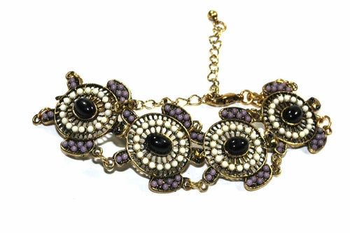 Schildkröten-Perlenarmband Bunter Anhänger Sommer Schmuck