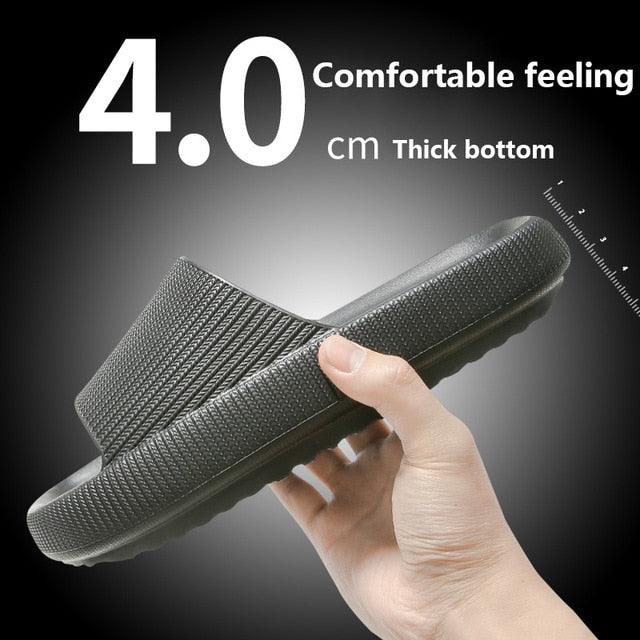 Unisex Thicker Comfortable Slippers For Men And Women Home Bathroom Bath Couple Thick Bottom Home Slippers Soft Sole Slide Sandals Leisure Shower Quick Drying Bathroom Non-Slip Massage Pool Gym House Slipper