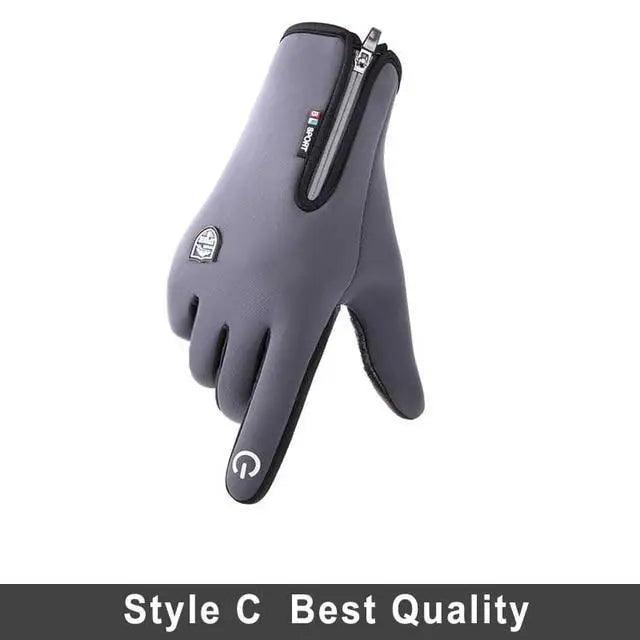 Unisex Winter Blue Touch Screen Gloves Windproof Men And Women Ski Touchscreen Texting Gloves Autumn Warm And Soft Anti Slip Gloves For Cold Weathers