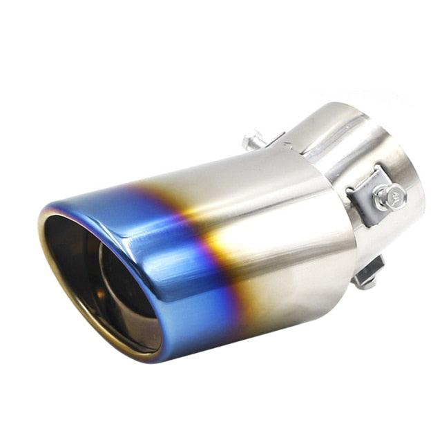 Universal Car Muffler Tip Round Stainless Steel Pipe Chrome Tail Muffler Tip Pipe Silver Exhaust Tail Pipe Diameter Stainless Steel Chrome Effect Car Muffler Tips Car Accessories Muffler Universal Stainless Steel For Cars