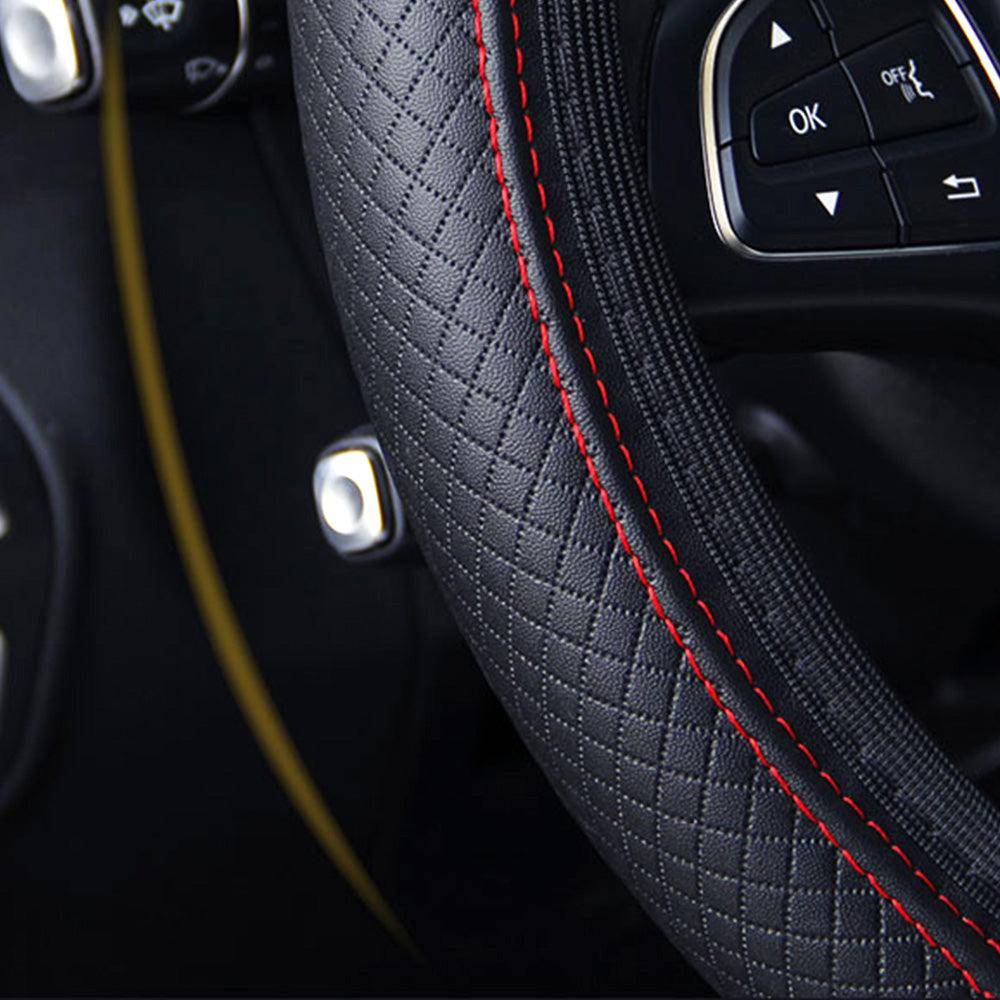 Universal Car Steering Wheel Cover Skid Proof Auto Steering- Wheel Cover Anti-Slip Embossing Leather Auto Car Steering Wheel Cover Auto Steering- Wheel Cover Microfiber Leather Viscose Breathable Anti-Slip Anti-Slip Embossing Car-styling Car Accessories
