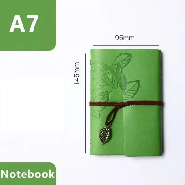 Vintage PU Leather Diary Notebook Journal Retro Book Traveler Planners Office School Supplies