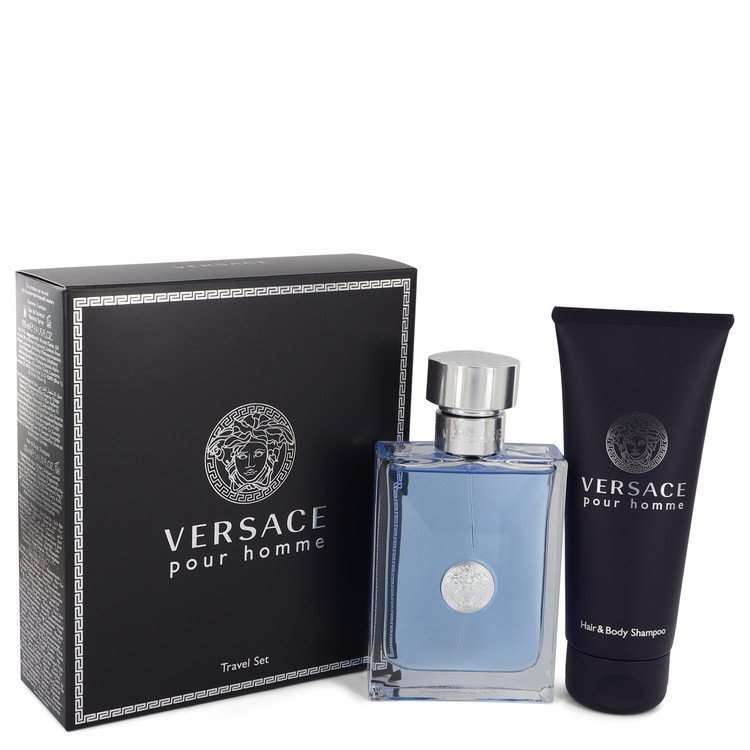 Versace Pour Homme by Versace Geschenkset 100 ml Eau De Toilette Spray + 100 ml Duschgel für Herren