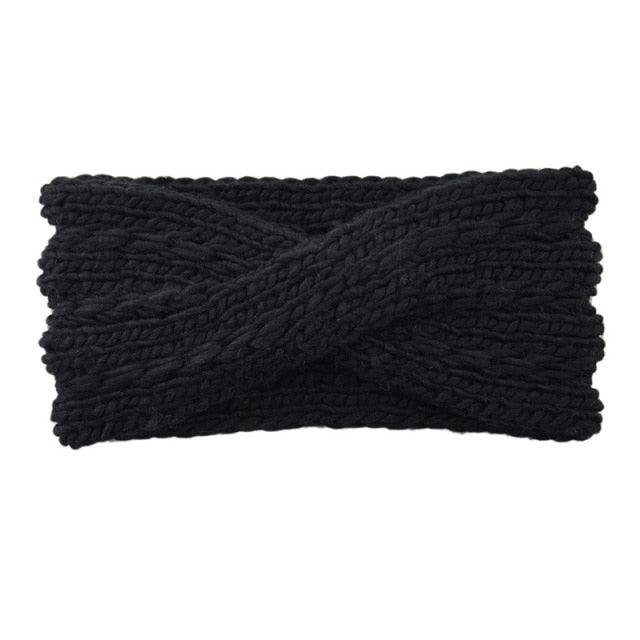 Wide Knitted Headband Bows Knotted Winter Women Turban Hair Accessories For Girls Lady Soft Knitting Winter Headbands Gorgeous Hair Accessories For Women