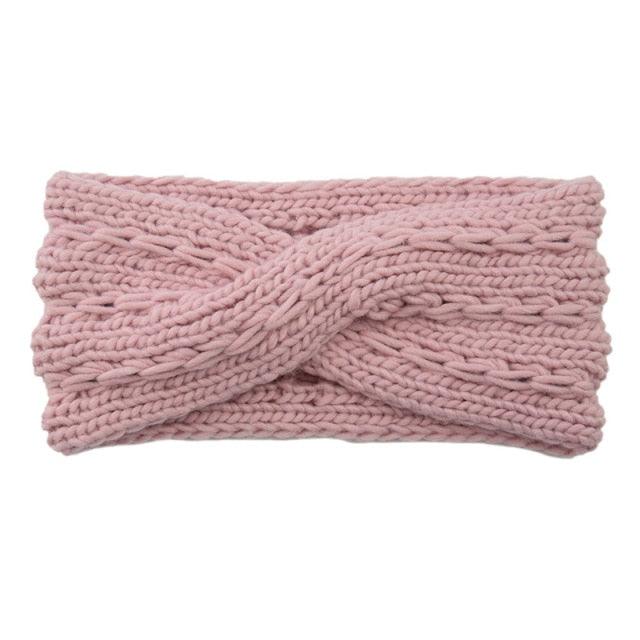 Wide Knitted Headband Bows Knotted Winter Women Turban Hair Accessories For Girls Lady Soft Knitting Winter Headbands Gorgeous Hair Accessories For Women