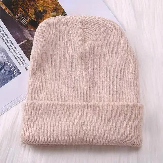 Winter Hats For Men Woman New Beanies Knitted Solid Cute Hat Girls Autumn Female Beanie Caps Warmer Stylish Ladies Casual Cap Outdoor Winter Adult Neutral Warm Hats Candy Color Knitted Woolen Hat for Women Men