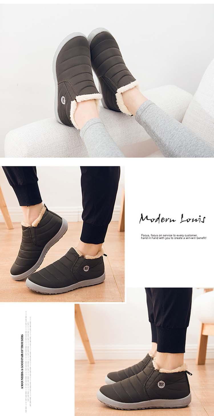 Winter Waterproof Shoes Men's Fashion Sneakers Outdoor Work Warm Shoes For Men Slip On Casual Comfortable Warm Outdoors Walking Waterproof Soft Shoes - ThisandThatShoppe