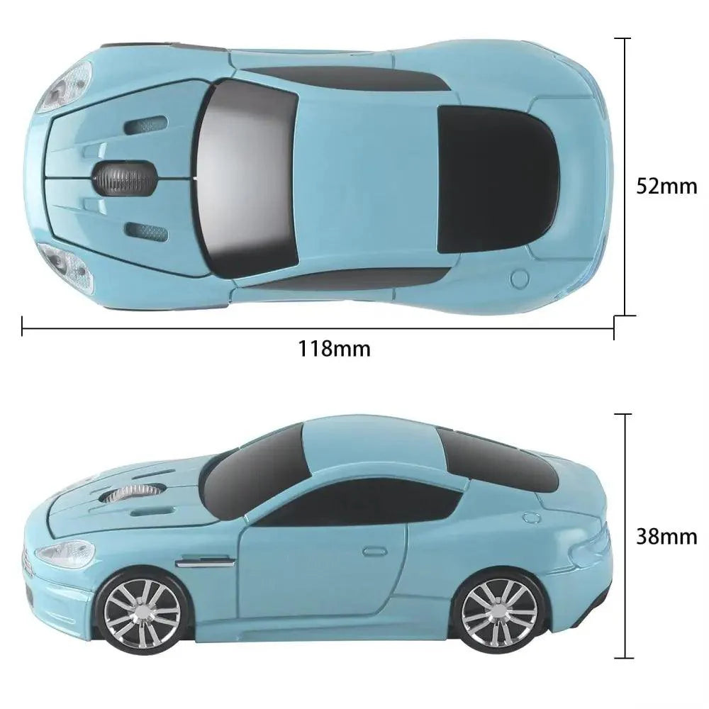 Wireless Mouse Blue Car Shaped Design 1600DPI Mouse USB Optical Ergonomic 3D Sports Car Mice For Laptop