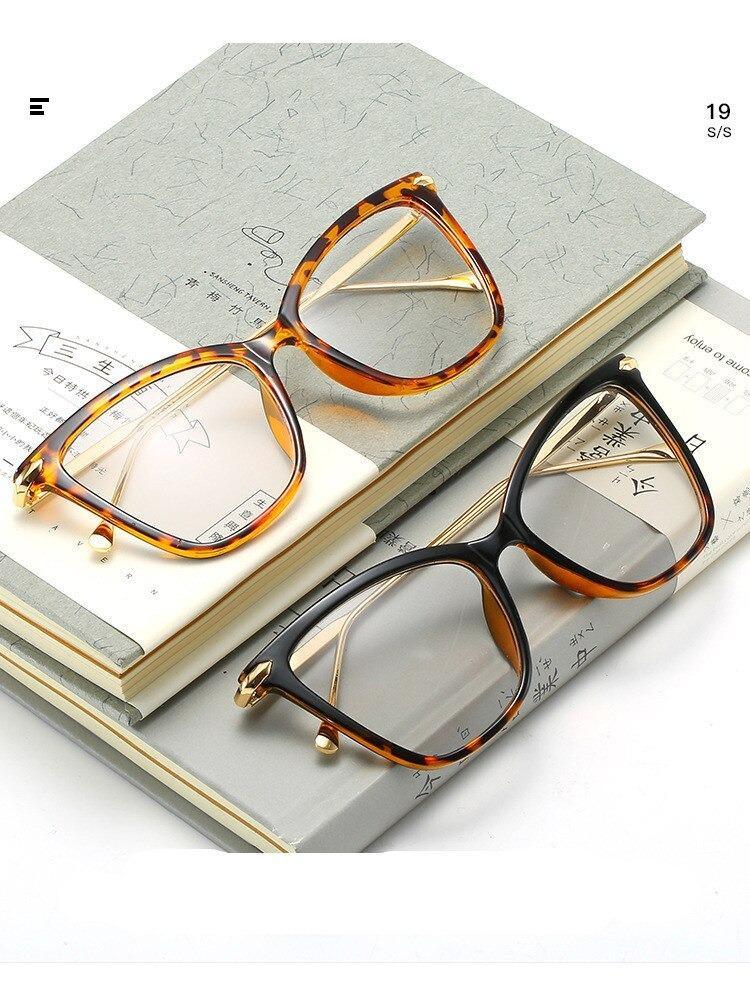 Women Luxury Cat Eye Sunglasses For Women Glasses Oversized Frame Transparent Lens Eyeglasses Computer Optical For Prescription Glasses For Women