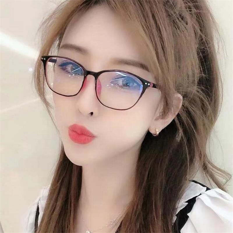 Women Myopia Glasses Ladies Blue And Anti Eye Strain Headache Computer Glasses Transparent Lens Film Coated Oval Formed Myopia Glasses -1.0 -1.5 -2.0 -2.5 -3.0 -3.5 -4.0 -4.5 -5.0 -5.5