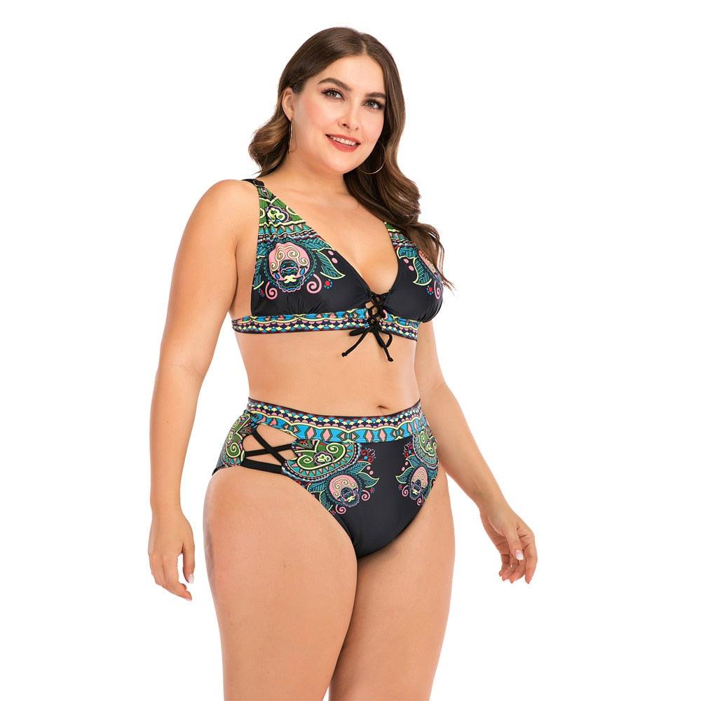 Women Push Up Bikini Sets Swimwear Women Swimsuit Plus Larges Size Bathing Swimming Suits Beachwear Women's Swimsuits Halter Push Up Bikini Two Piece Bathing Suits Women Plus Size Bikini