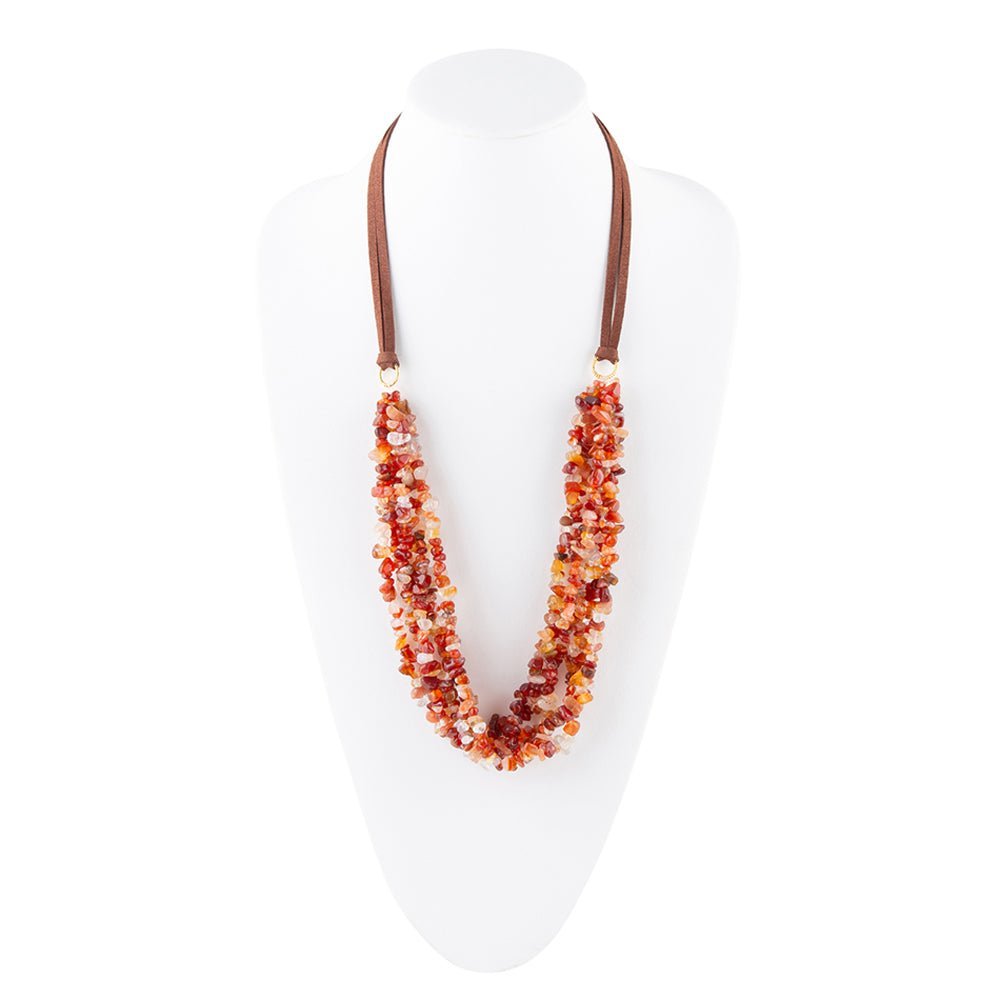 Xavier Carnelian Multi-Strand Necklace - ThisandThatShoppe