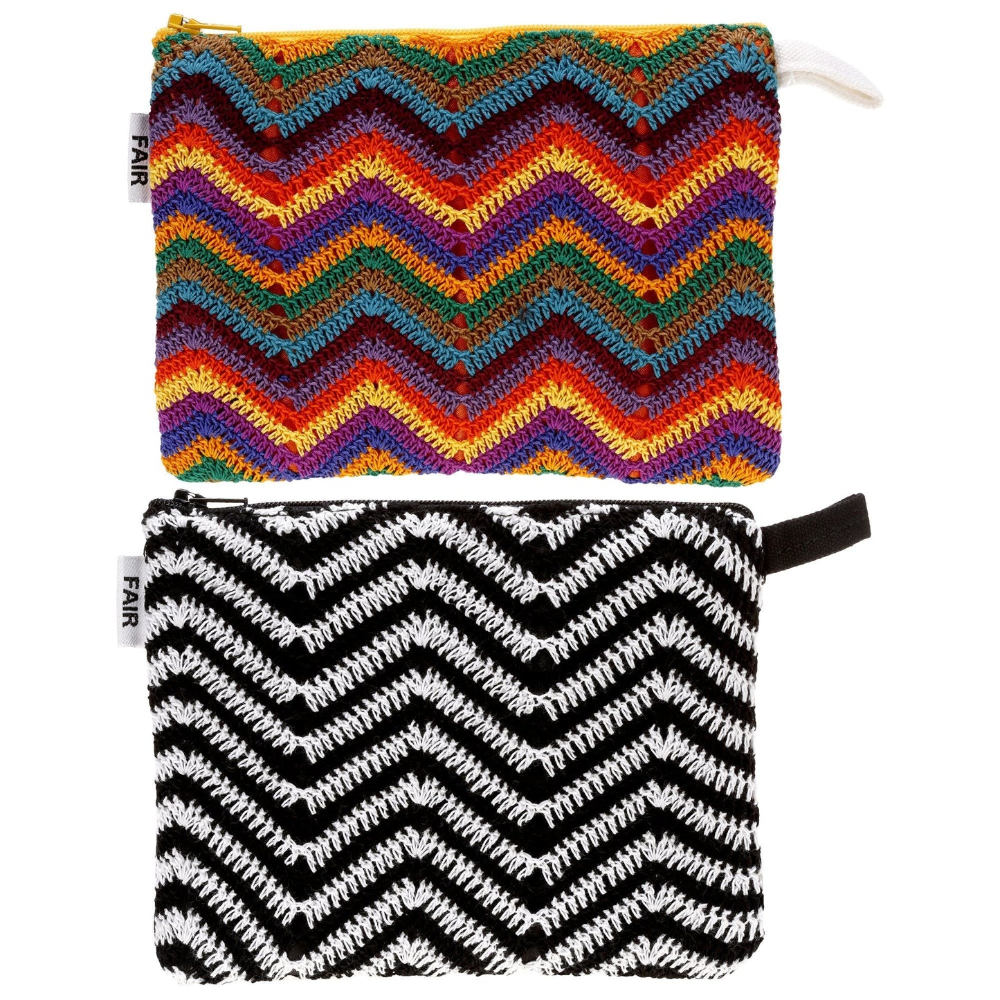 Zig Zag Crochet Coin Purse/Zipper Pouch