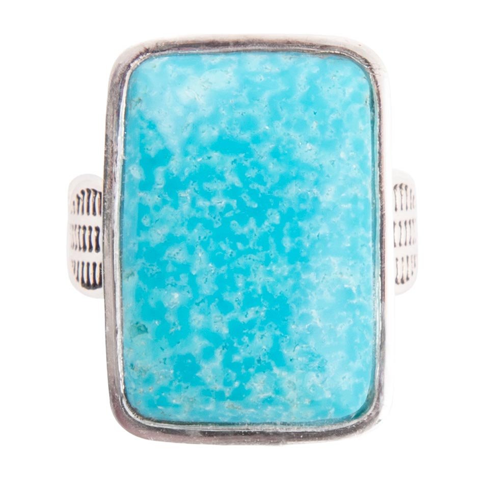 Zion Blue Turquoise and Sterling Silver Ring - ThisandThatShoppe