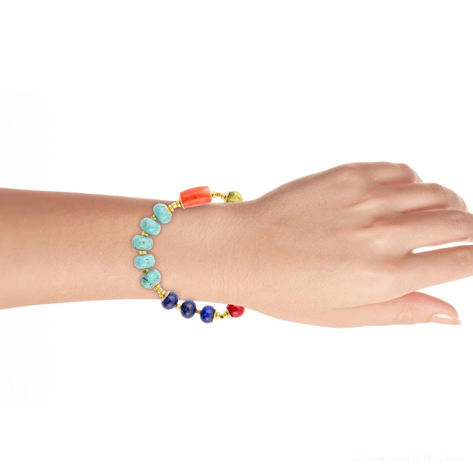 Zion Multi-Color Chunky Stretch Bracelet - ThisandThatShoppe