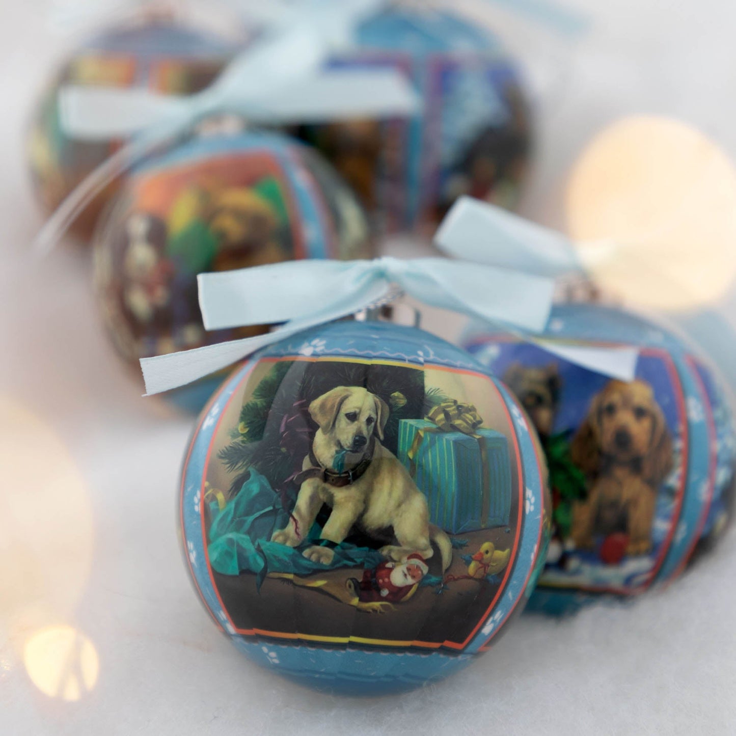 Precious Pets Shatterproof Christmas Ornaments - Set of 6