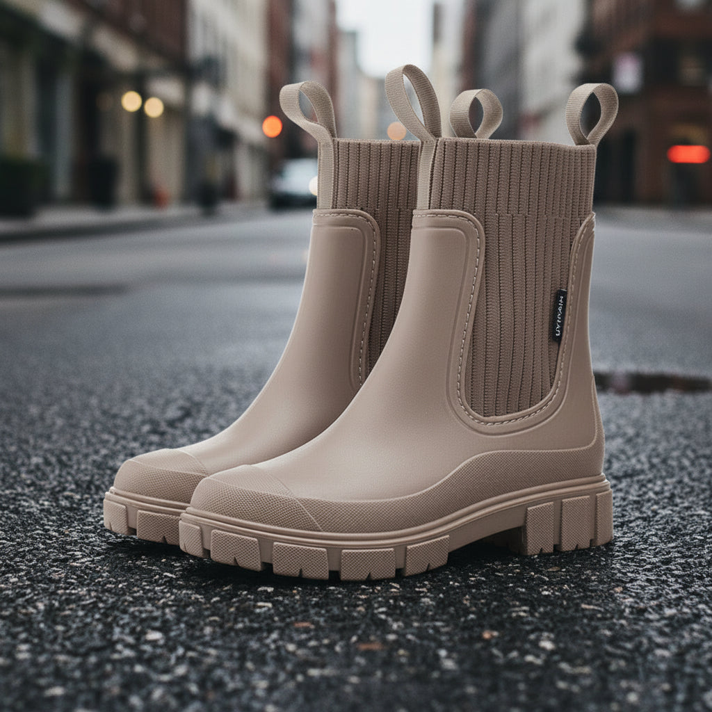 Women’s Waterproof Height-Increasing Rain Boots