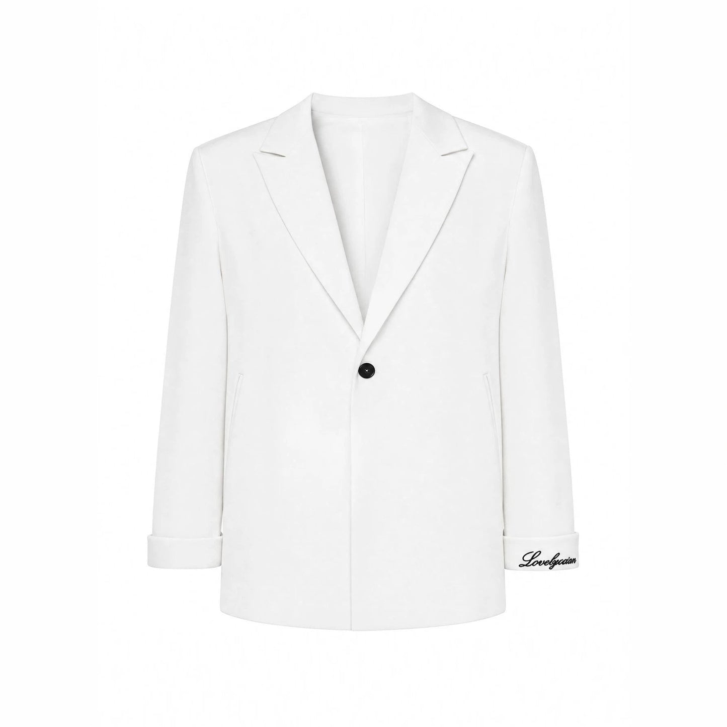 Mens White Suit With Embroidered Tailoring