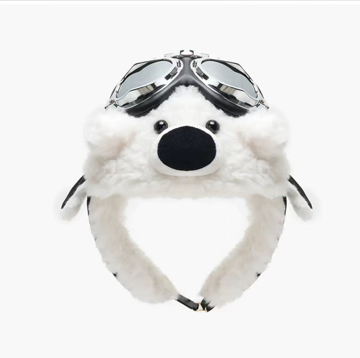 Fleece-Lined Warm, Cold-Weather Ear-Protecting Outdoor Skiing Aviator Glasses And Lei Feng Hat