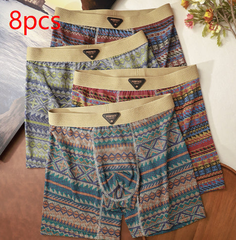 Retro Ethnic Style Men's Athletic Boxer Briefs