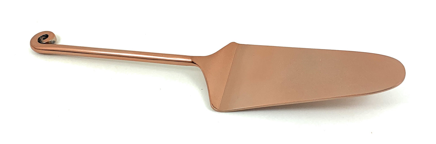Cake Cutting Serving Set with Forks (Copper Finish, Treble Note)