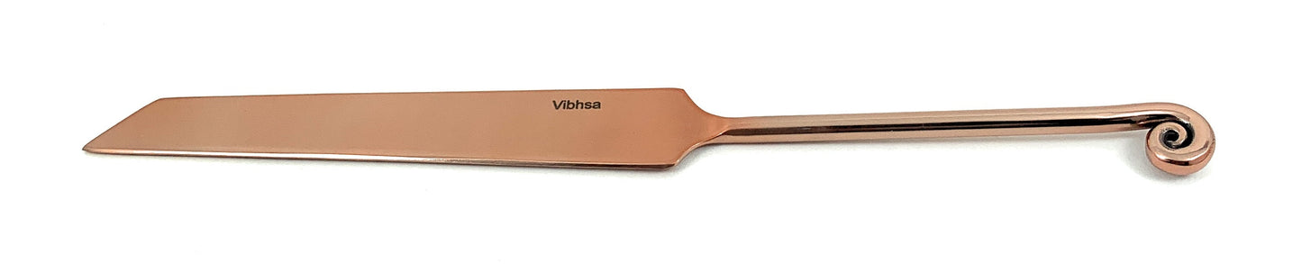 Cake Cutting Serving Set with Forks (Copper Finish, Treble Note)