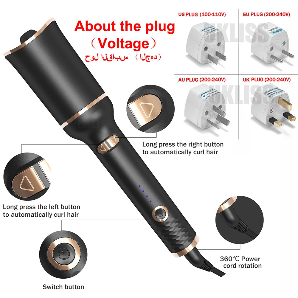 Auto-Rotating Curling Wand Styler