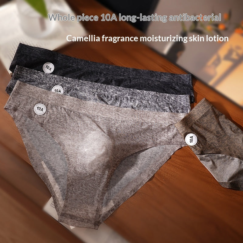 Tie-dye Print 10A Antibacterial Camellia Mens Seamless Briefs