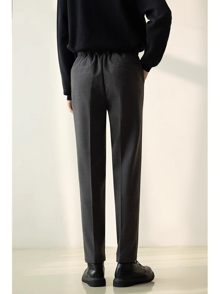 Mens Stylish Casual Straight-leg Suit Pants