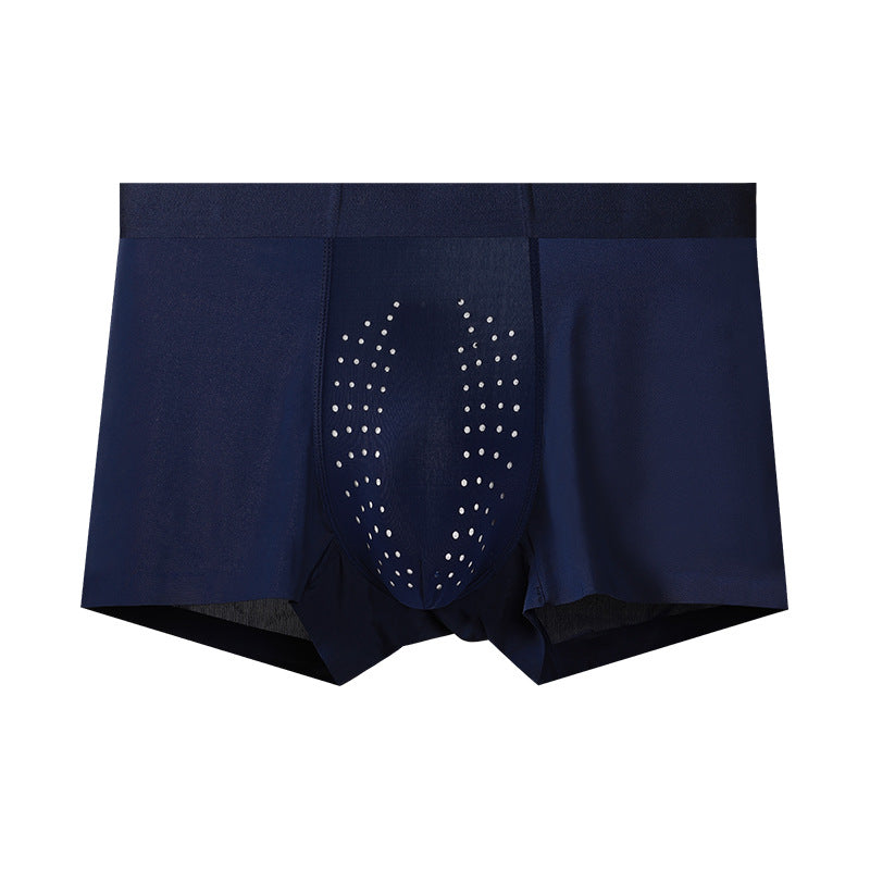 Mens Breathable Summer Thin Boxer Briefs Seamless Boxer Style