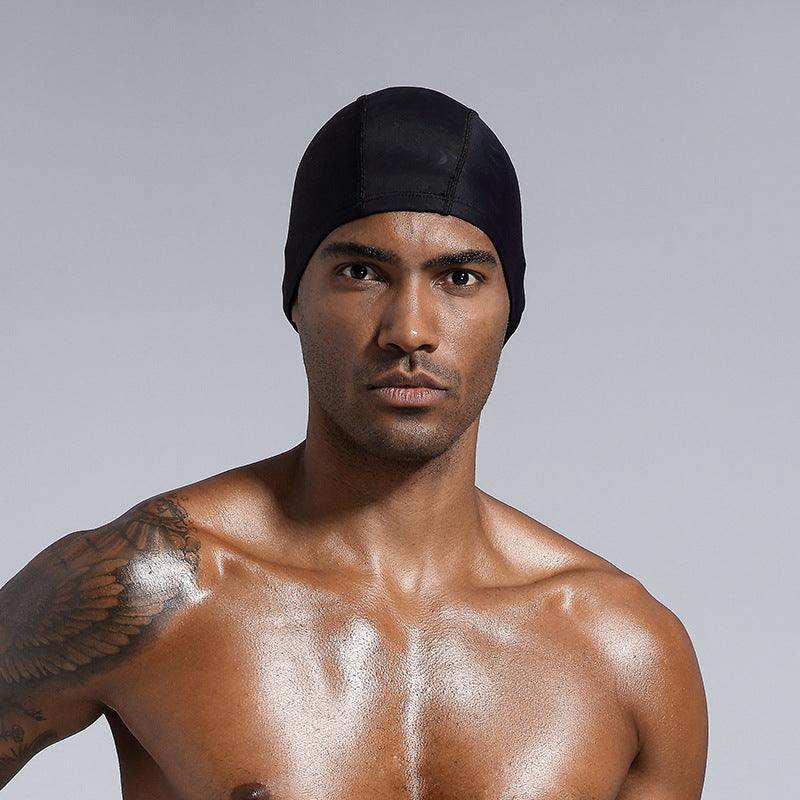 Mens Swim Cap Fabric Design Doesnt Constrict The Head Large Size