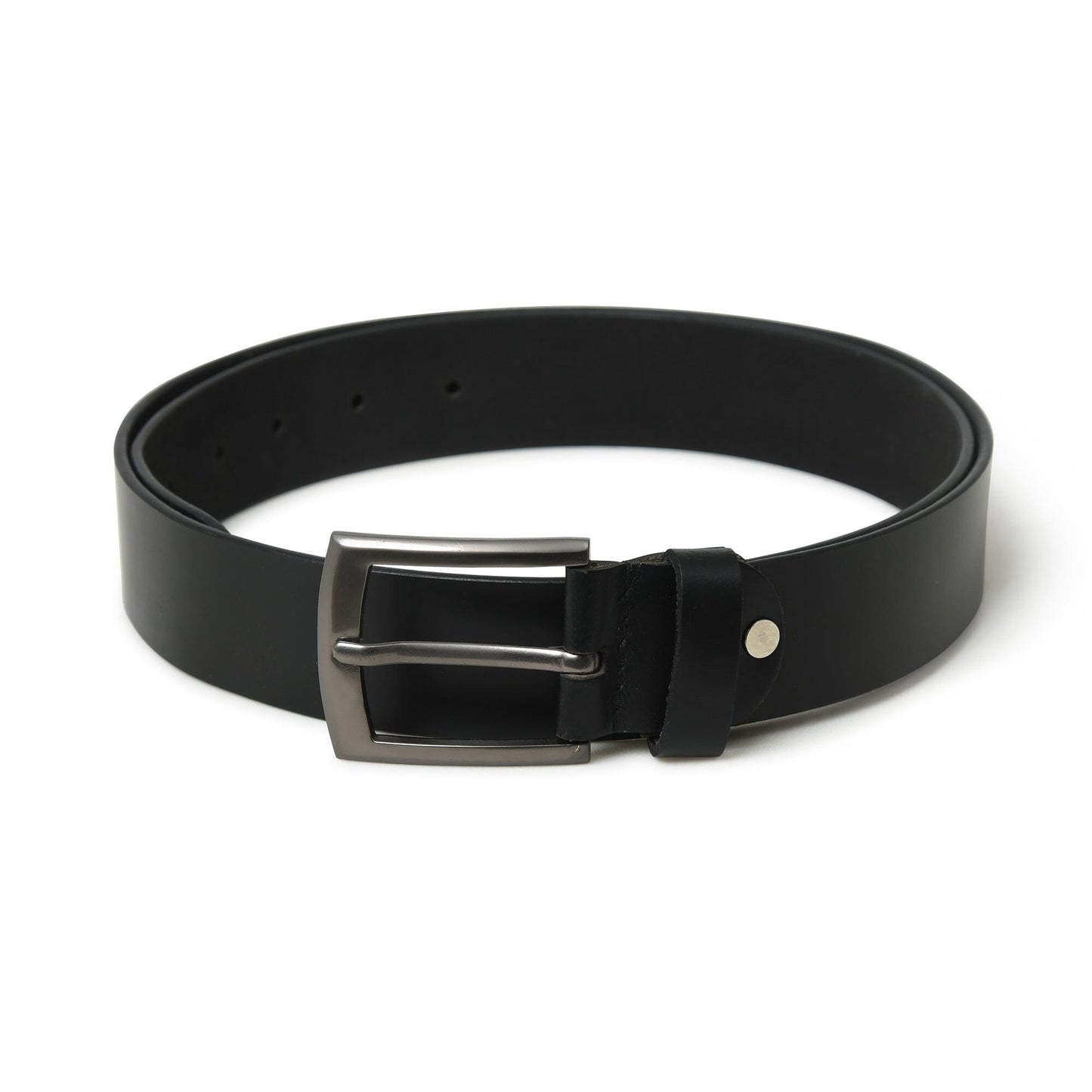 Ceinture minimaliste en cuir noir
