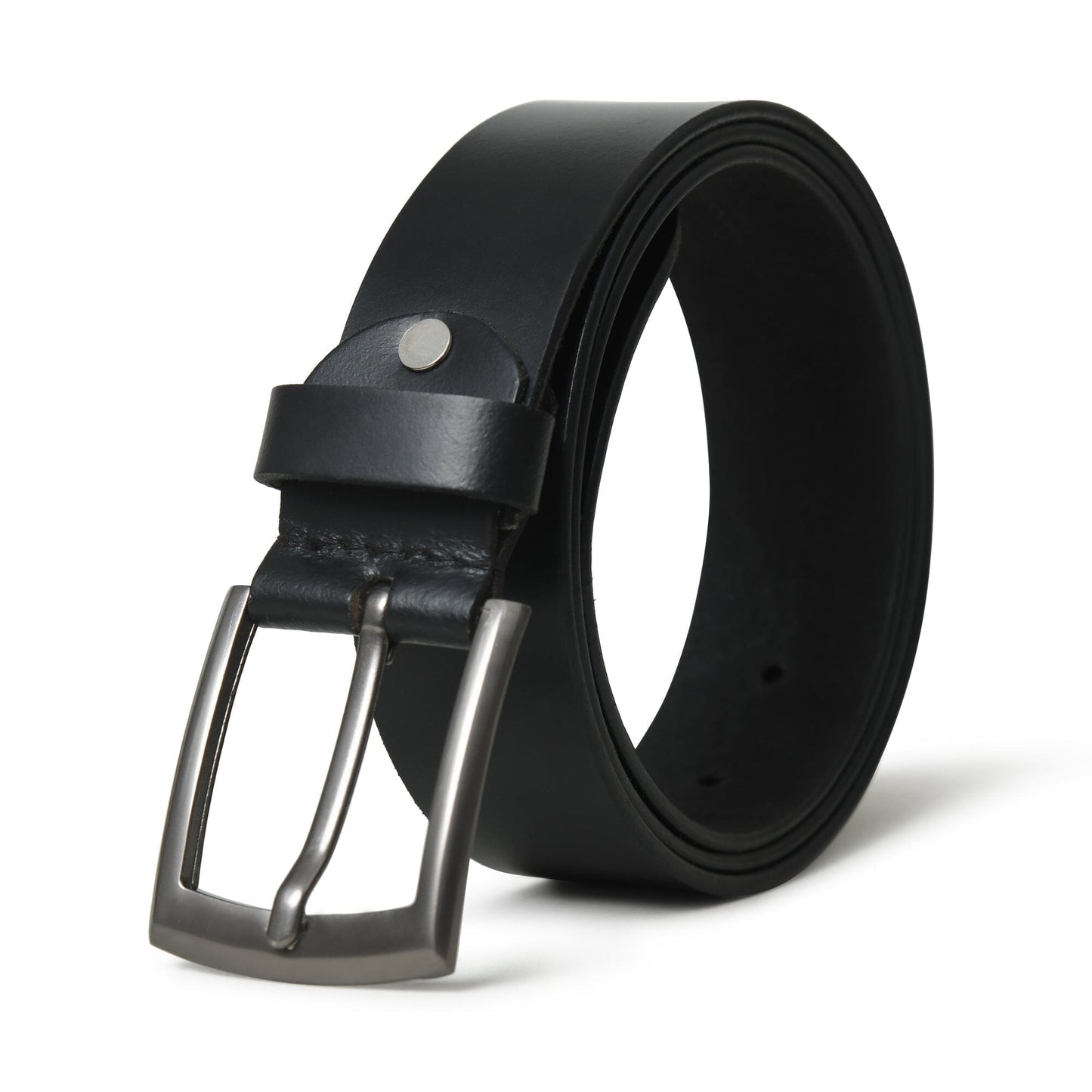 Ceinture minimaliste en cuir noir