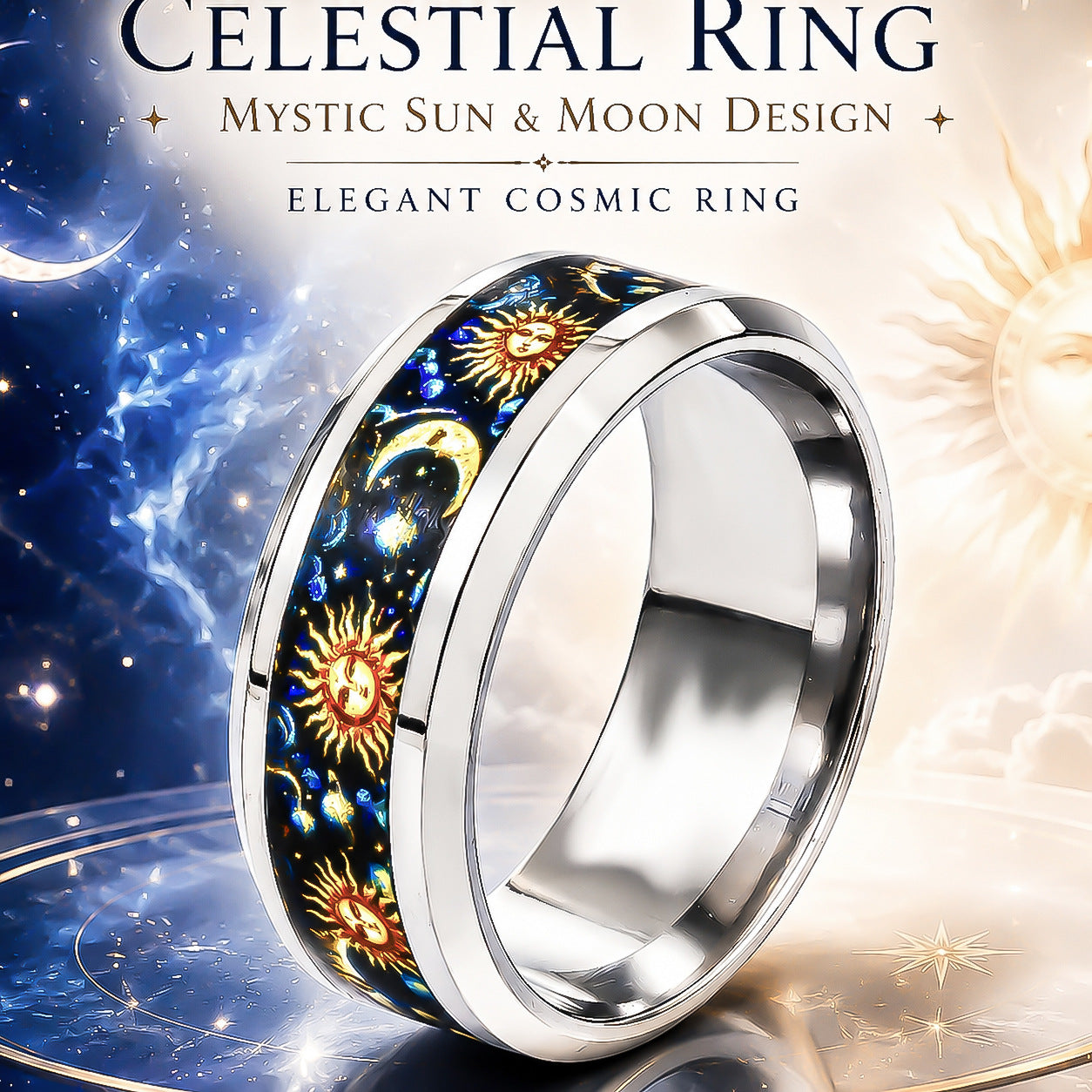 Butterfly Star Moon And Red Rose Colorful Ring For Women