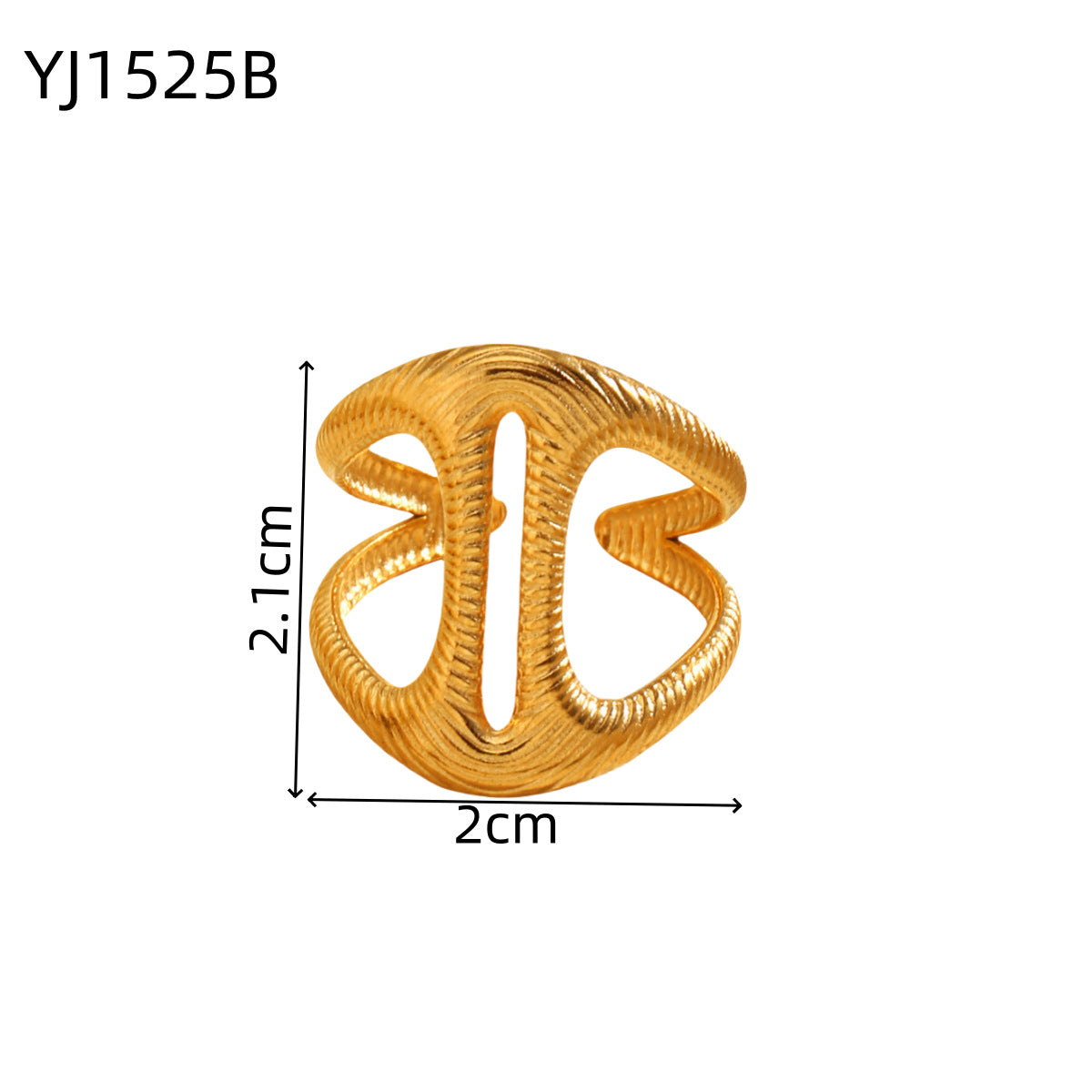 Irregular Geometric Stainless Steel Ring