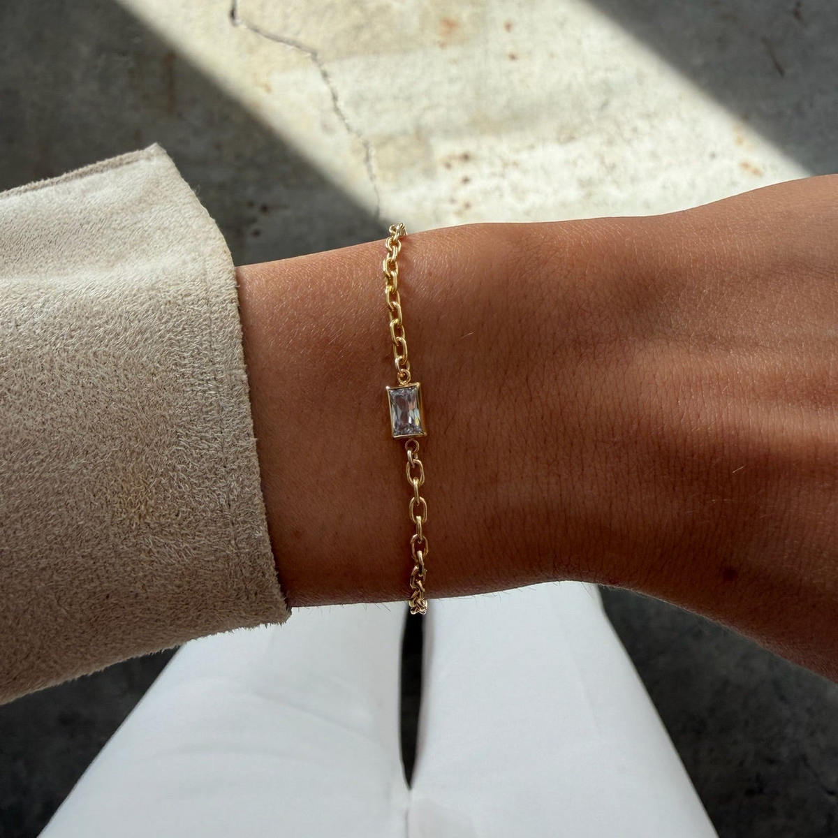 Bracelet à Lunette Rectangulaire